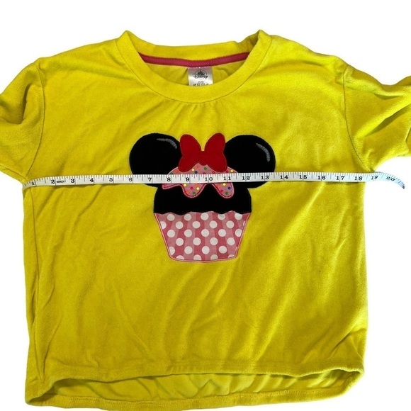Disney Store Yellow Swim Terrycloth Coverup Minnie Cupcake Applique size 11/12 - Picture 6 of 7